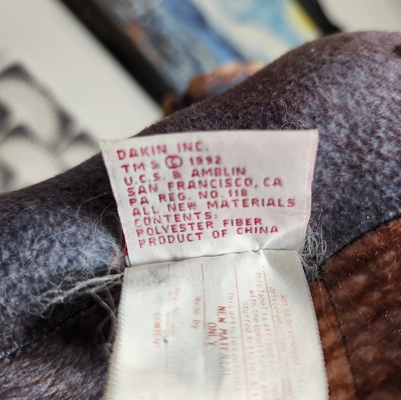 Vintage Jurassic Park Triceratops Plush Stuffed Animal Dinosaur Dakin 1992 EUC - Picture 13 of 13